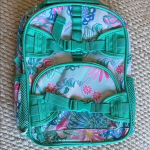 Floral Kids Backpack - Teal and Multicolor